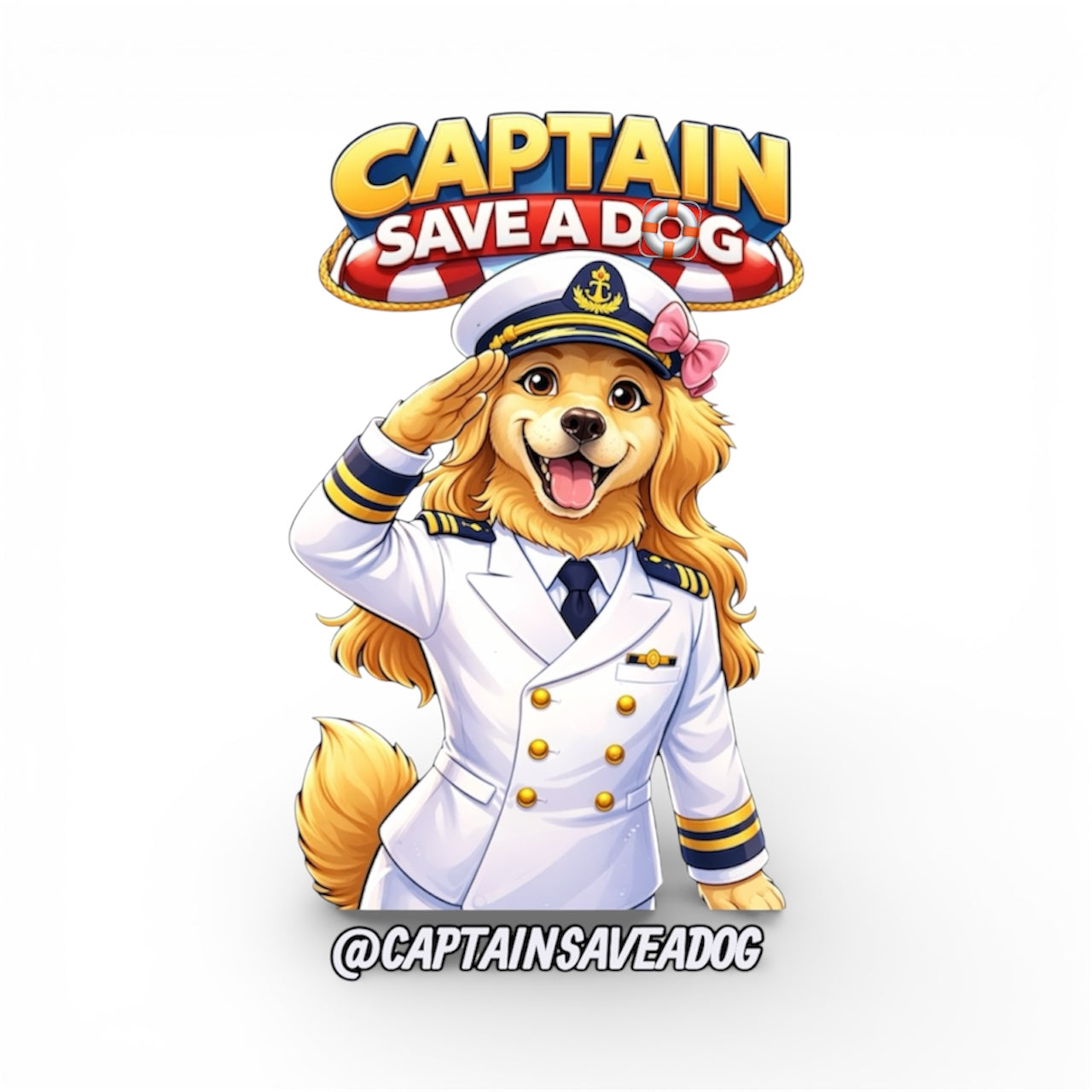 Captain Save A Dog Sticker