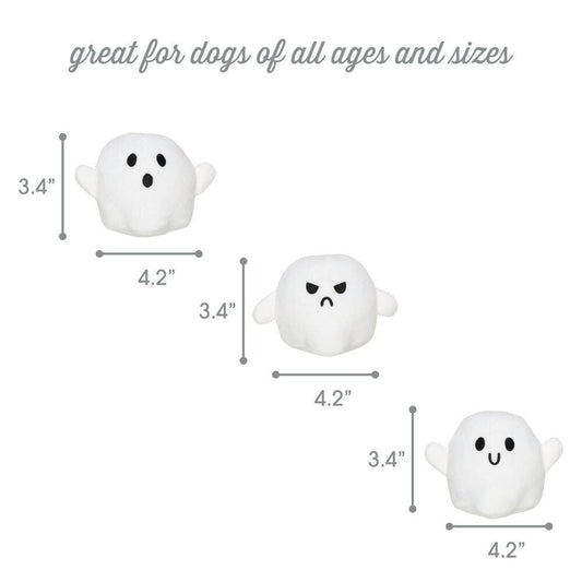 Halloween Ghosts Dog Toys, Set of 3