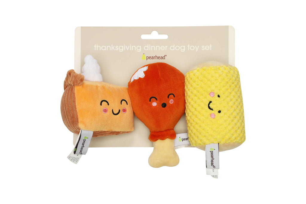 Thanksgiving Dinner Fall Dog Toys, Set of 3