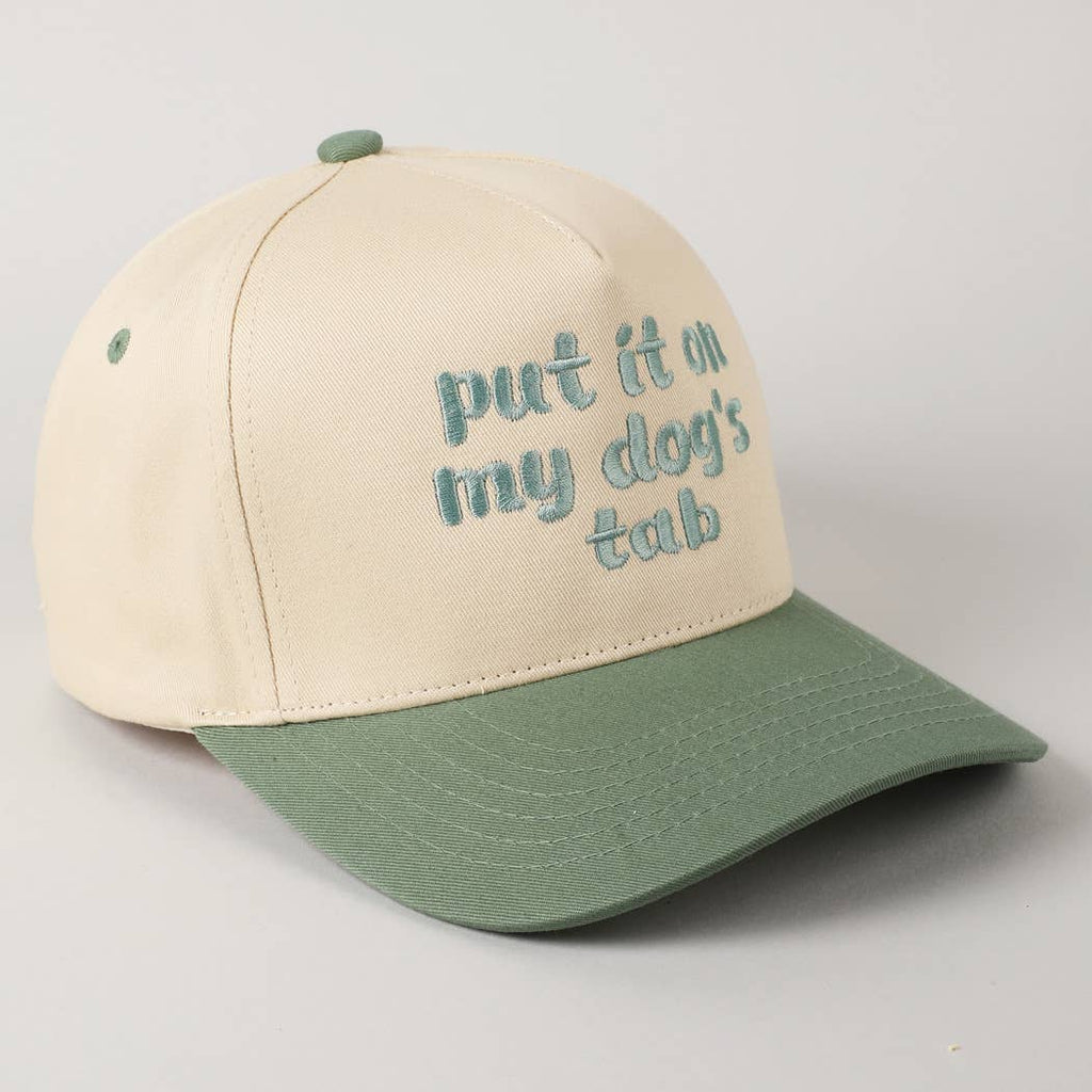 "put it on my dog's tab" 2-Tone Trucker Hat