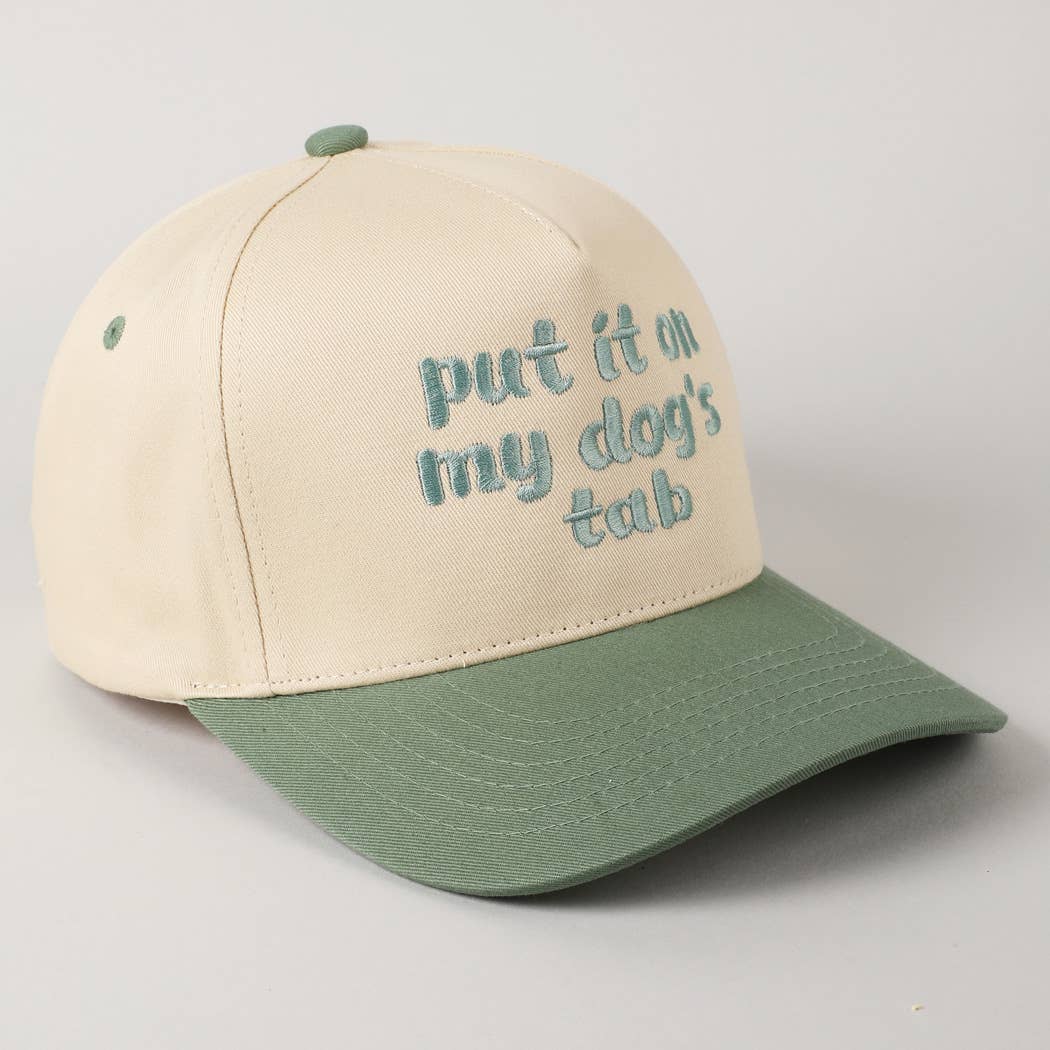 "put it on my dog's tab" 2-Tone Trucker Hat