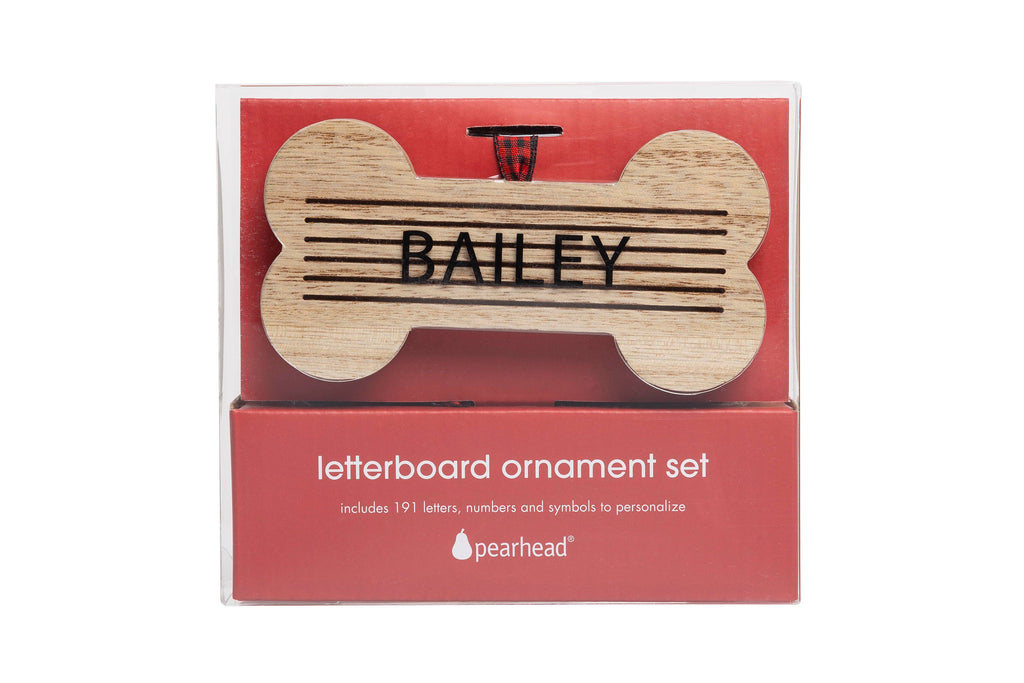 Christmas Wooden Bone Letterboard Pet Ornament
