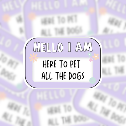 Name Tag Dog Sticker