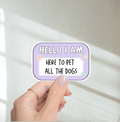 Name Tag Dog Sticker