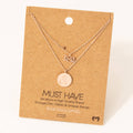 Dog Mom Coin Pendant Layered Necklace