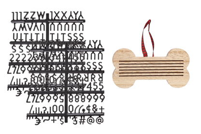 Christmas Wooden Bone Letterboard Pet Ornament