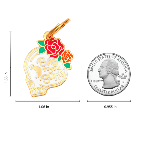 Bad to the Bone Pet ID Tag