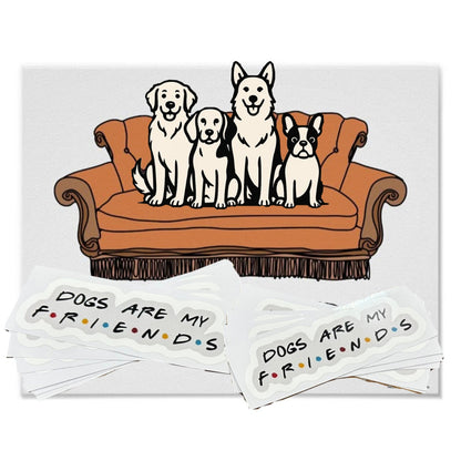 DOGS ARE MY FRIENDS Sticker