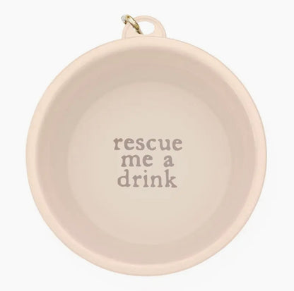 Rescue Me A Drink - Large Collapsible Bowl