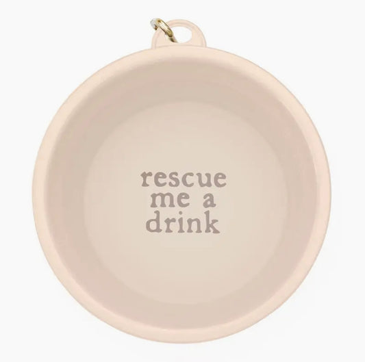 Rescue Me A Drink - Large Collapsible Bowl
