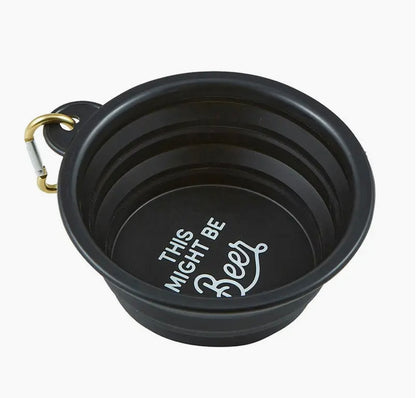 This Might Be Beer - Collapsible Dog Bowl