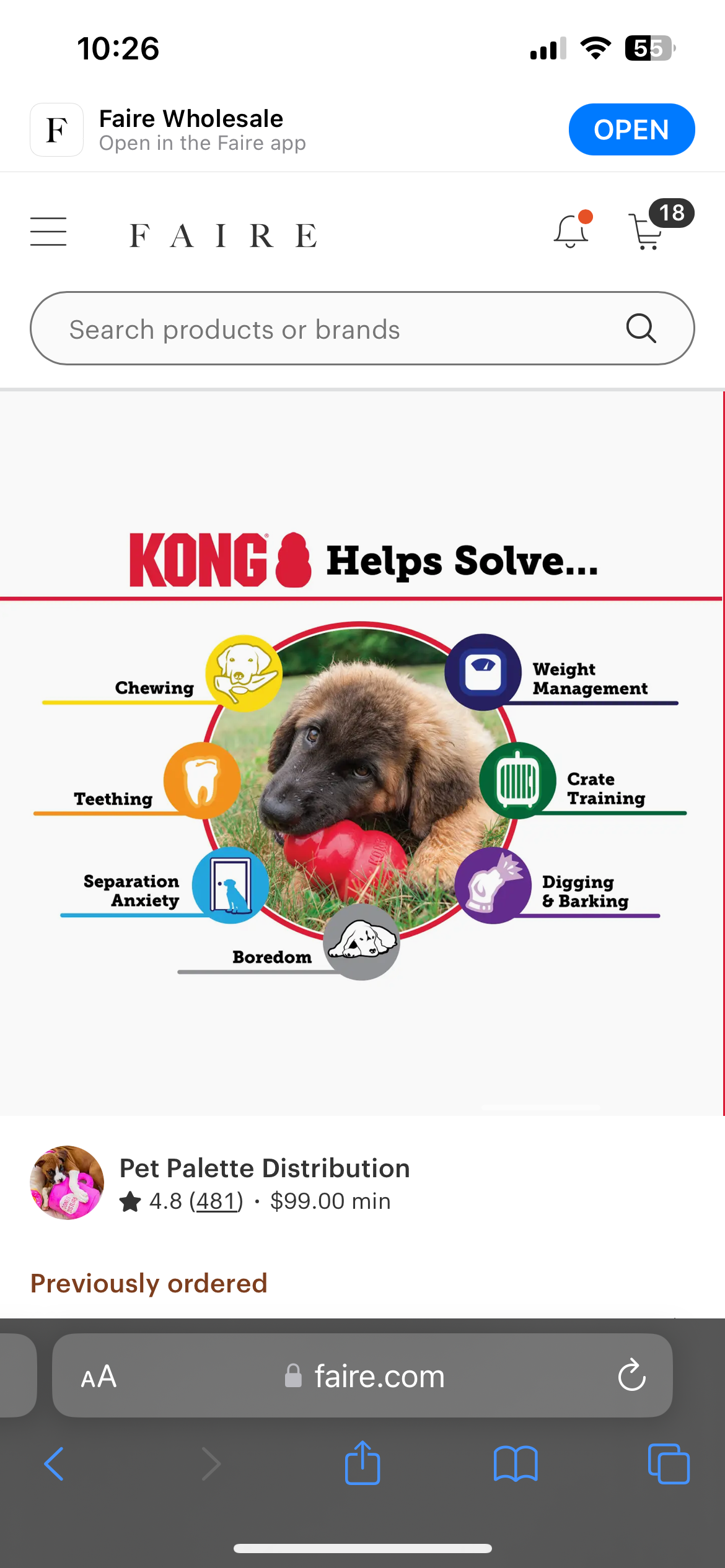Kong® Classic Dog Chew Toy Medium