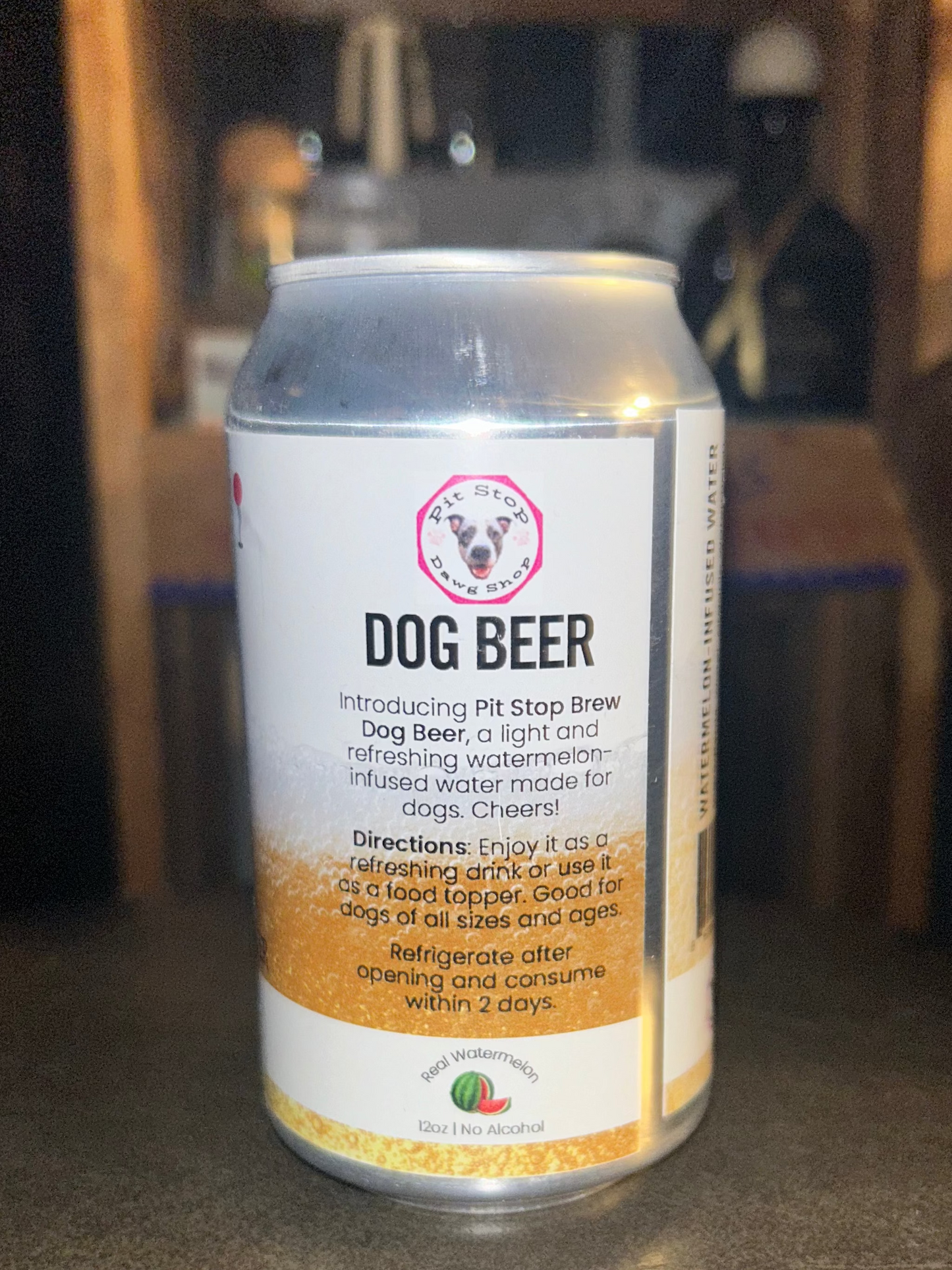 Pit Stop Brew 📍 Dog Beer Watermelon-infused water