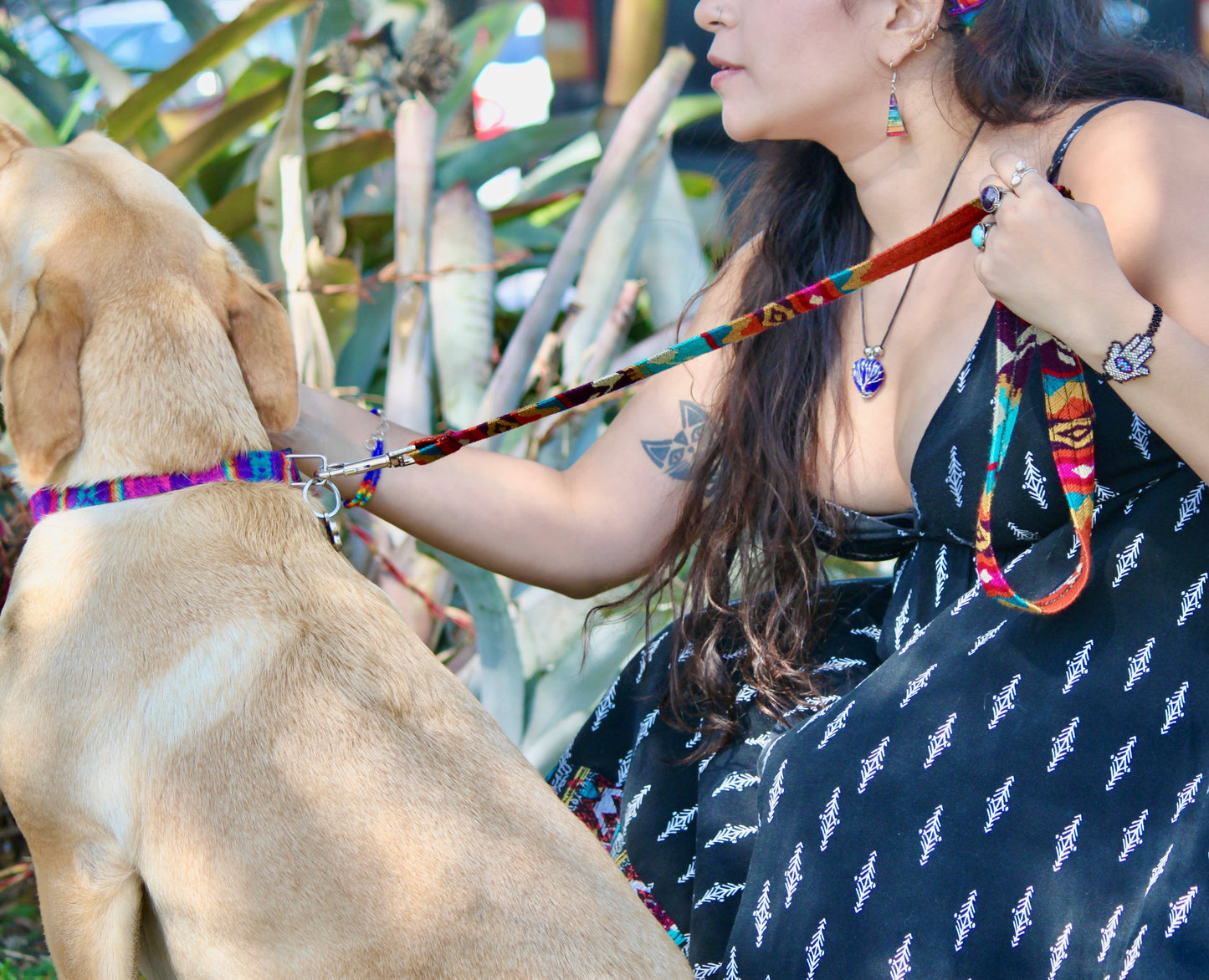 Tribal Pattern Ecuadorian Pet Dog Leash