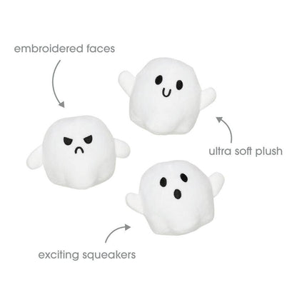 Halloween Ghosts Dog Toys, Set of 3