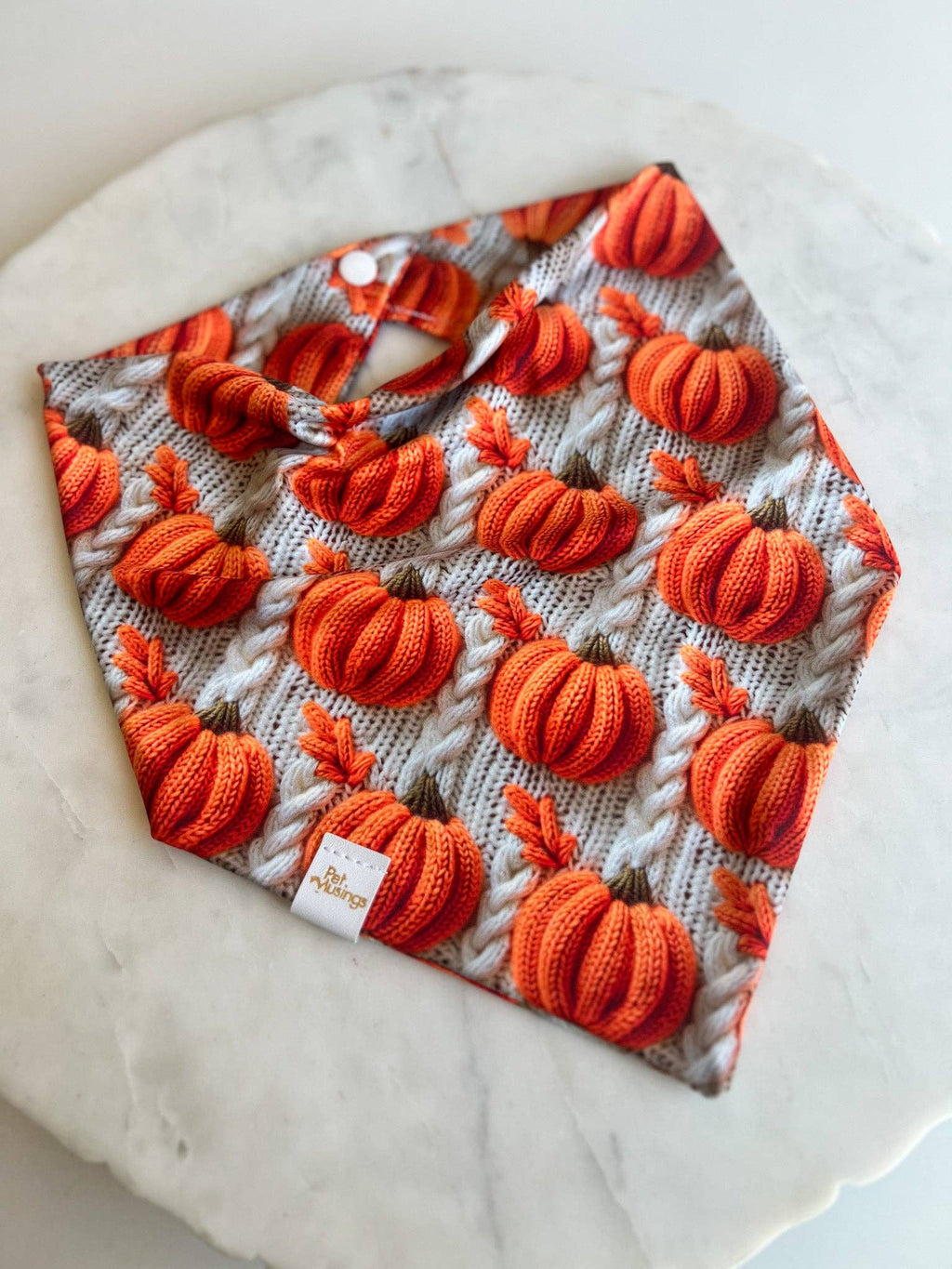 Pumpkin Patch 3d Knit Wrinkle Resistant Bandana