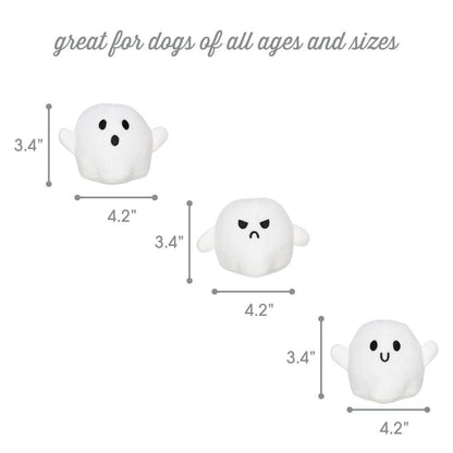 Halloween Ghosts Dog Toys, Set of 3