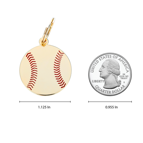 Baseball Pet ID Tag